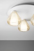 Deckenleuchte Bernstein E14 Glas Weiß blendarm