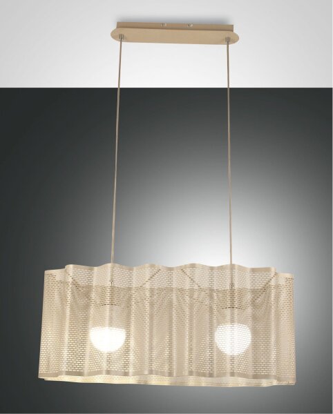 Hängelampe Metall Gold E27 L:70 cm dekorativ Modern