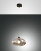Hängelampe Rauchglas E27 blendarm Ø30 cm...