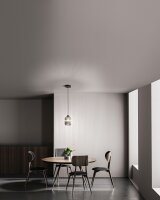 Pendelleuchte Rauchglas E27 blendarm &Oslash;14 cm Schwarz