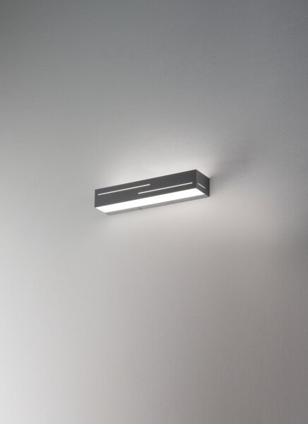 LED Wandleuchte Anthrazit Metall Up Down 3000K H:5 cm