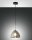 Pendelleuchte Chrom E27 Metall Glas &Oslash;25 cm Schwarz