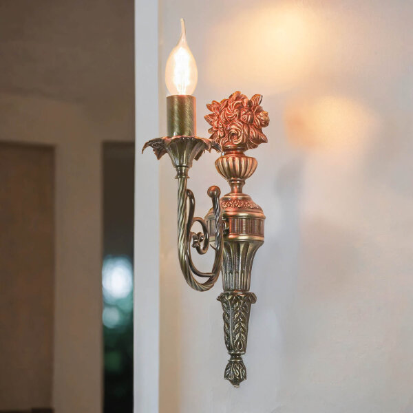 Applique murale Premium en laiton véritable bronze Classique