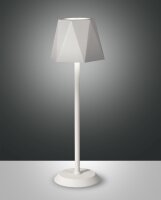 LED Tischleuchte IP54 3000K Metall Weiß H:38 cm