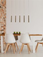 LED Hängelampe Gold 3000K Schwarz L:90 cm dekorativ