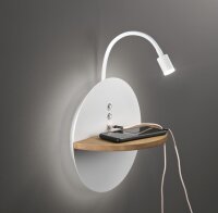 LED Wandleuchte Holz 3000K Weiß dimmbar B:30 cm