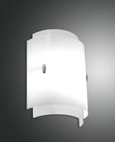 Wandleuchte Glas Metall E27 Weiß B:26 cm blendarm