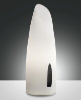 Tischleuchte Glas G9 Weiß H:28 cm dimmbar blendarm