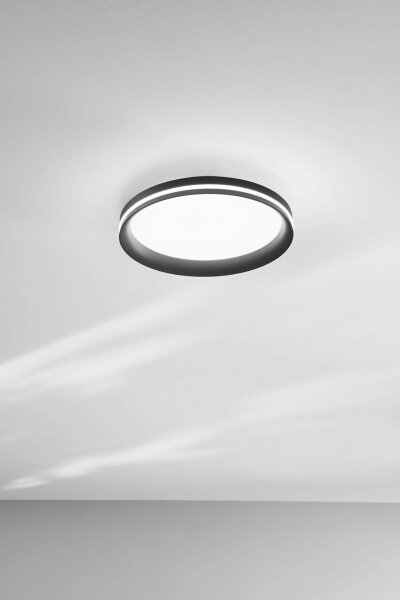 LED Deckenleuchte Schwarz 2700/3200/4000K B:35 cm
