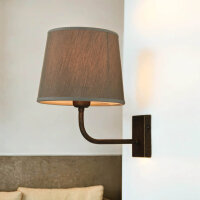 Applique en laiton E27 Beige Tissu Abat-jour
