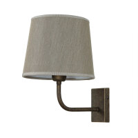 Applique en laiton E27 Beige Tissu Abat-jour