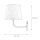 Applique en laiton E27 Beige Tissu Abat-jour