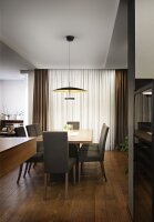 LED Pendelleuchte Schwarz 3000K rund Ø60 cm 3200 lm