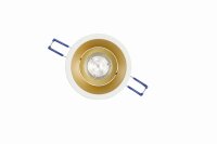 Einbauleuchte Metall Gold GU10 L:9,3 cm rund Zeitlos