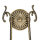 Jugendstil Wandlampe Bronze Hell