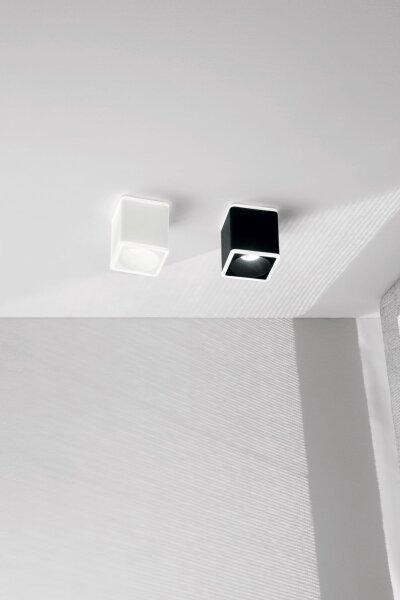 LED Deckenleuchte Aluminium IP40 3000K Glas Weiß