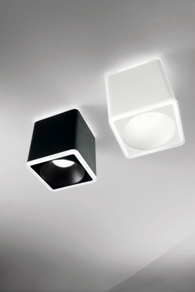 LED Deckenleuchte Aluminium IP40 3000K Glas Weiß