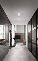 LED Deckenleuchte Aluminium IP40 3000K Glas Weiß
