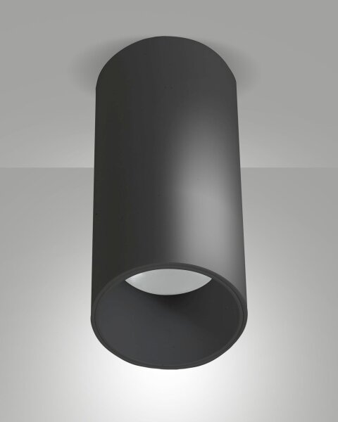 LED Deckenleuchte Aluminium IP44 3000K Schwarz B:6,5 cm