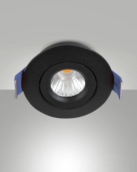 LED Einbauleuchte Aluminium IP40 3000K Schwarz B:5,3 cm