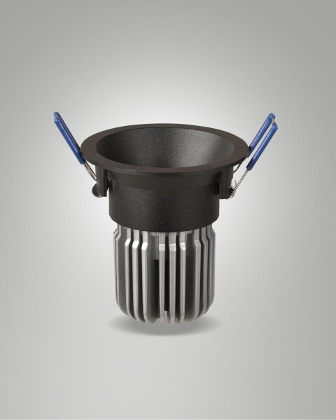 LED Einbauleuchte IP40 3000K Aluminium Schwarz B:8,2 cm