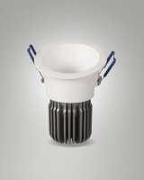 LED Einbauleuchte IP40 2700K Aluminium Weiß H:8,9 cm