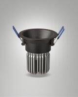 LED Einbauleuchte IP40 4000K Aluminium Schwarz B:8,2 cm