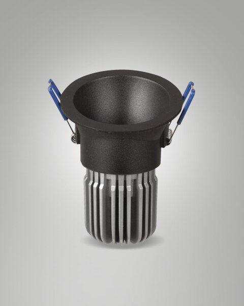 LED Einbauleuchte IP40 4000K Aluminium Schwarz H:8,9 cm