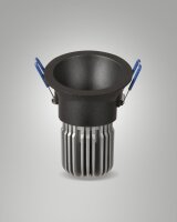 LED Einbauleuchte IP40 4000K Aluminium Schwarz H:8,9 cm
