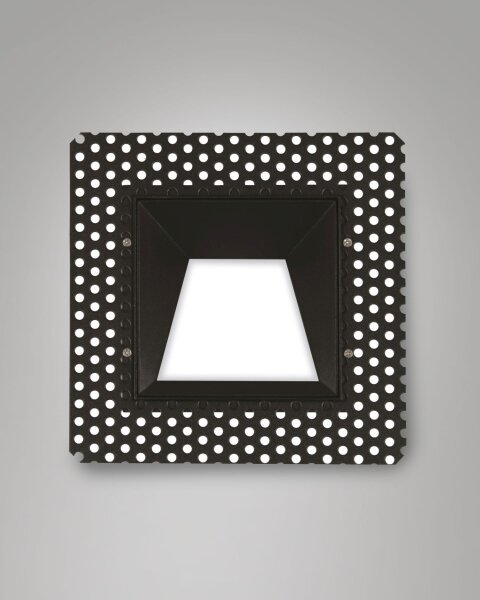 LED Einbauleuchte Aluminium IP40 3000K Schwarz H:15 cm