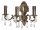 Premium Wandleuchte Bronze Antik 3-Flmg