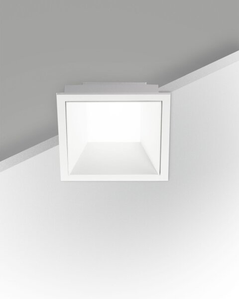 LED Einbauleuchte IP40 4000K Aluminium Weiß T:5,8 cm