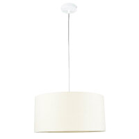 Hängeleuchte Retro Creme Gold Stoff rund Esszimmer
