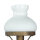 Wandlampe Weiß Glasschirm aus Echt-Messing Antik