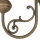 Wandlampe Weiß Glasschirm aus Echt-Messing Antik