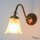 Florale Wandlampe Bronze Hell