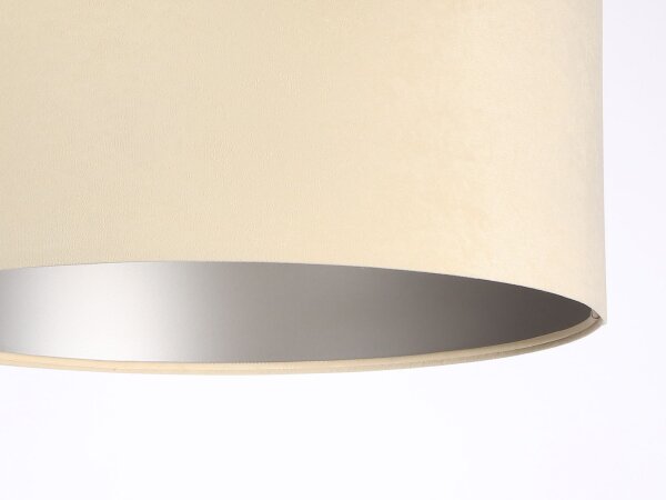 Lampe à suspendre de table de salle à manger Crème argentée