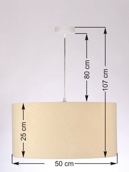 Lampe à suspendre de table de salle à manger Crème argentée