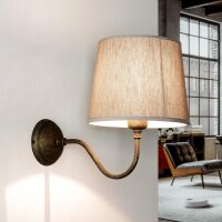 Applique en laiton véritable avec abat-jour en...