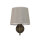 Applique en laiton véritable avec abat-jour en tissu beige
