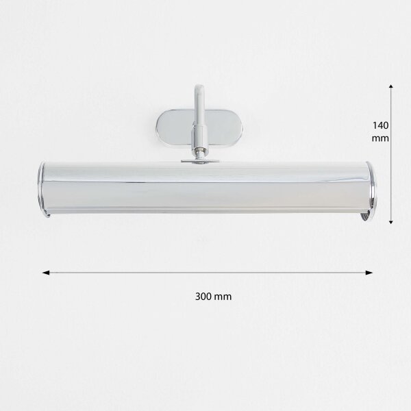 Bilderleuchte Chrom 30cm Echt-Messing
