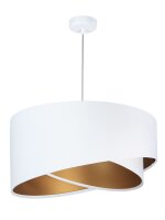 Suspension Blanc Or &Oslash;50cm Tissu rond Table...