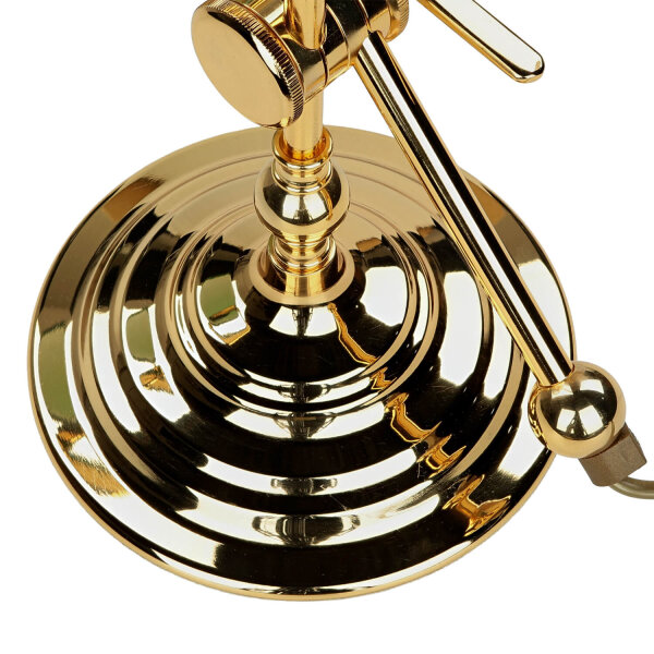 Tischlampe Gold 24K Echt-Messing Jugendstil