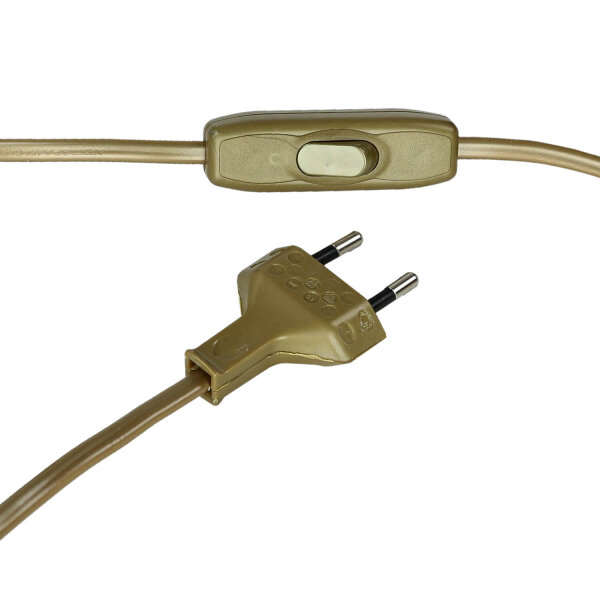 Tischlampe Gold 24K Echt-Messing Jugendstil