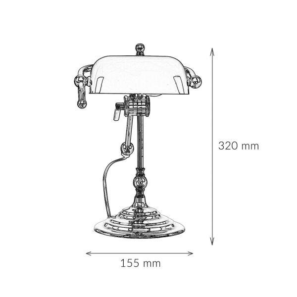 Tischlampe Gold 24K Echt-Messing Jugendstil