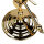 Tischlampe Gold 24K Echt-Messing Jugendstil