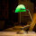Bankerlampe Grün aus Messing in Bronze Rustikal