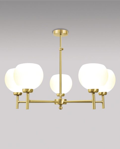 Lampe de salon TRIVIA laiton véritable verre réglable