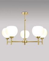 Lampe de salon TRIVIA laiton véritable verre...