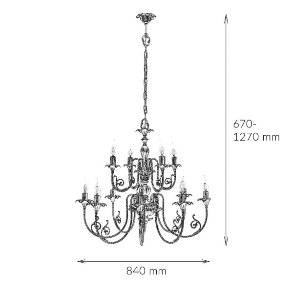 Premium Hängeleuchte Ø84cm 12-Flmg